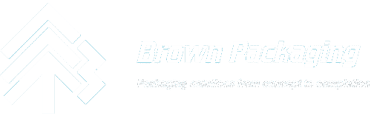 brown packaging transparent logo