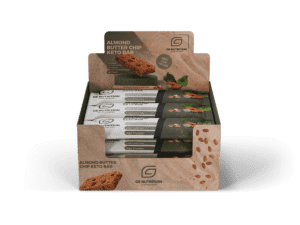 Custom printed stick packs on countertop display