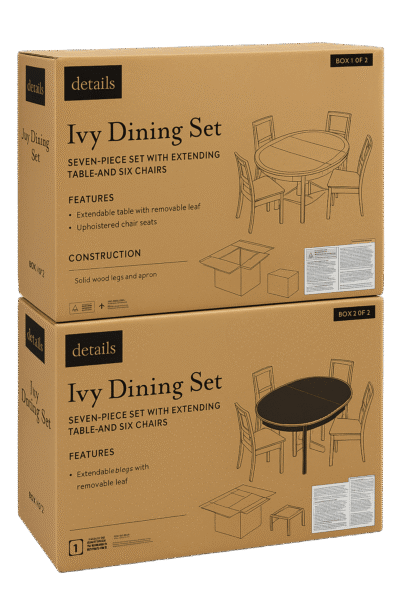 custom printed corrugated box, furniture packaging