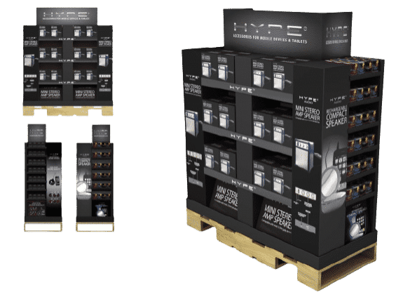 custom printed pallet display