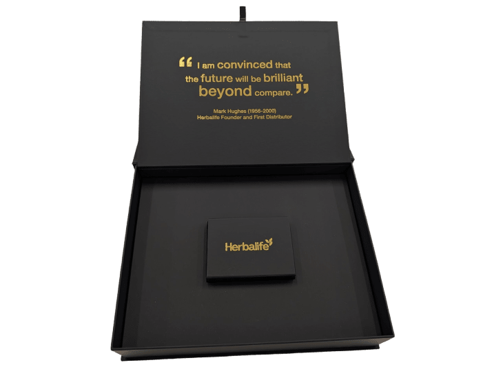 custom rigid box with chipboard insert